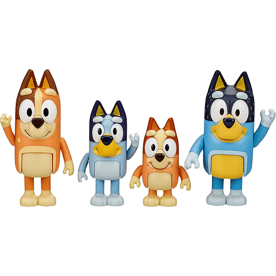 Bluey y Familia Set de 4 Figuras