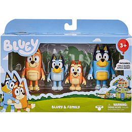 Bluey y Familia Set de 4 Figuras