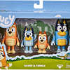 Bluey y Familia Set de 4 Figuras
