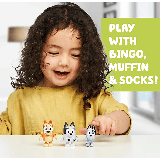  Bluey, Primos: Bingo, Muffin y Socks