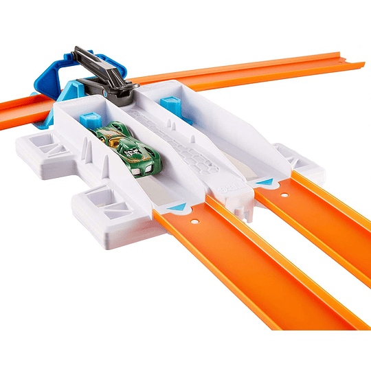 Hot Wheels Taller Track Builder 2 Lane lanzador