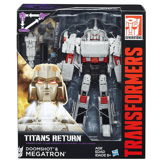 TRANSFORMERS GENERACIONES TITANES VOLVER MEGATRON Y DOOMSHOT.