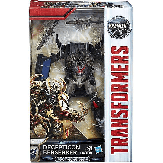 TRANSFORMERS: THE LAST KNIGHT PREMIER DECEPTICON BERSERKER EDICIÓN DE LUJO.