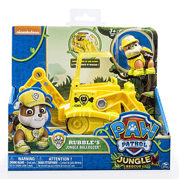 Paw Patrol - Rubble con vehículo de la Jungla