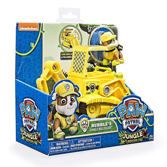 Paw Patrol - Rubble con vehículo de la Jungla