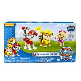  Paw Patrol - Set 3 Figuras Acción La Patrulla - Marshall, Rubble y Skye 