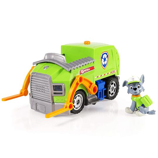 Paw Patrol - Rocky Camion de reciclaje de luces y sonidos