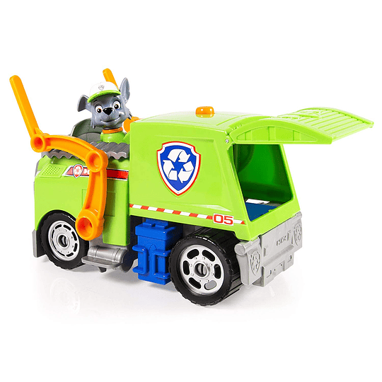 Paw Patrol - Rocky Camion de reciclaje de luces y sonidos
