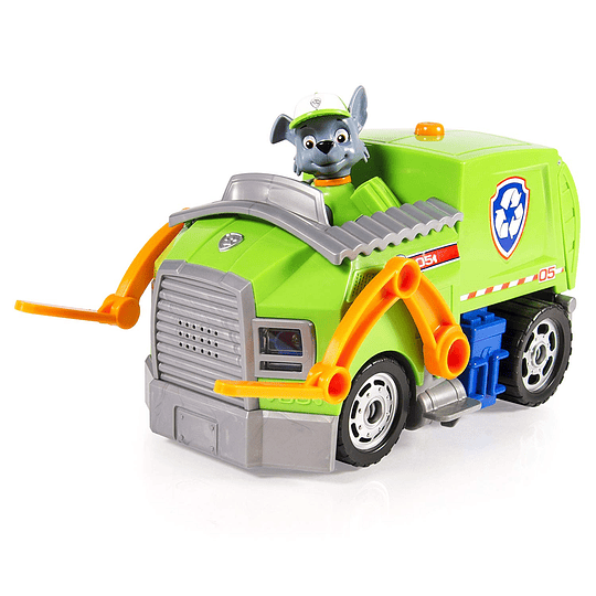 Paw Patrol - Rocky Camion de reciclaje de luces y sonidos