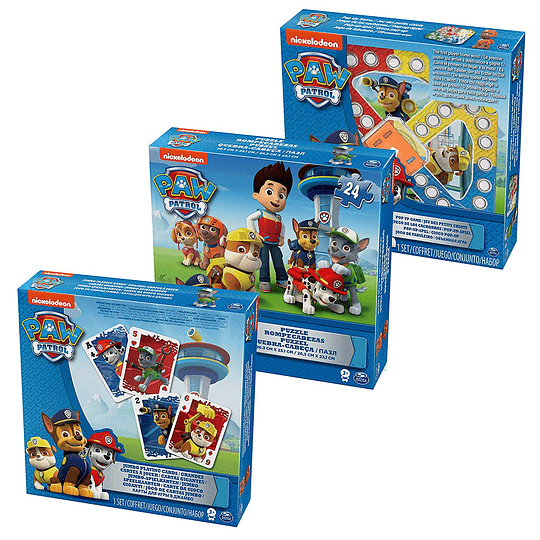 Paw Patrol - Juegos de mesa 3 x 1