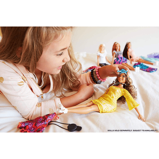  Barbie Fashionista, Muñeca vestido glamuroso,