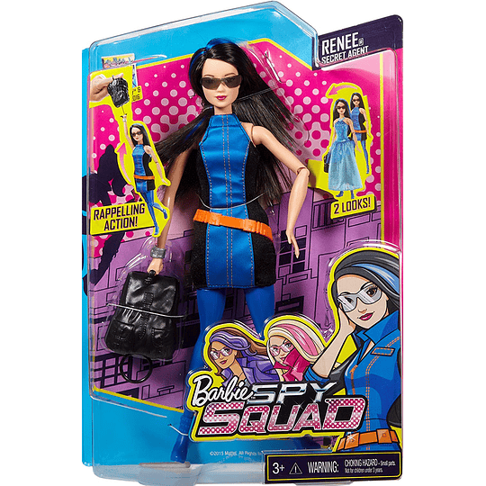 Barbie Spy Squad Renee agente secreto muñeca, Multicolor