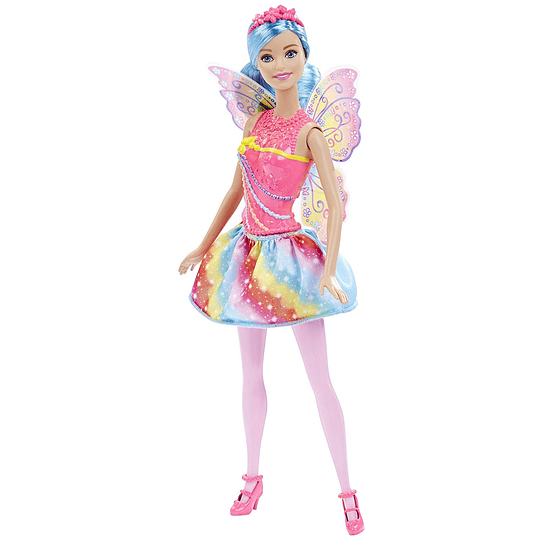 Barbie Muñeca hada Moda Arcoiris 