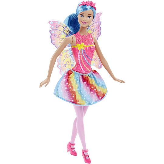 Barbie Muñeca hada Moda Arcoiris 