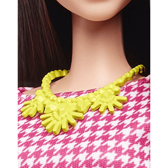 Barbie Fashionistas muñeca color blanco y rosa Pizzazz