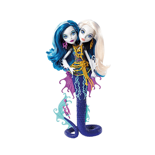 Monster High - el Gran Arrecife Monstruoso Monstruo-Hermanas Peri y Pearl Serpentine