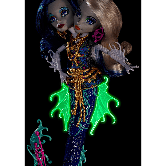 Monster High - el Gran Arrecife Monstruoso Monstruo-Hermanas Peri y Pearl Serpentine