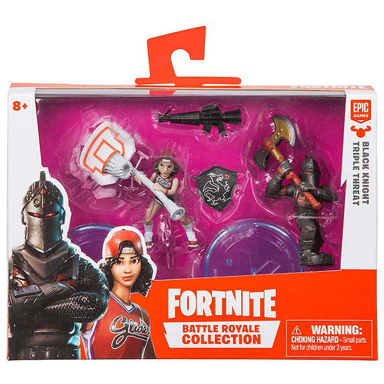 Fortnite - Pack-Surtido, caballero negro y triple amenaza