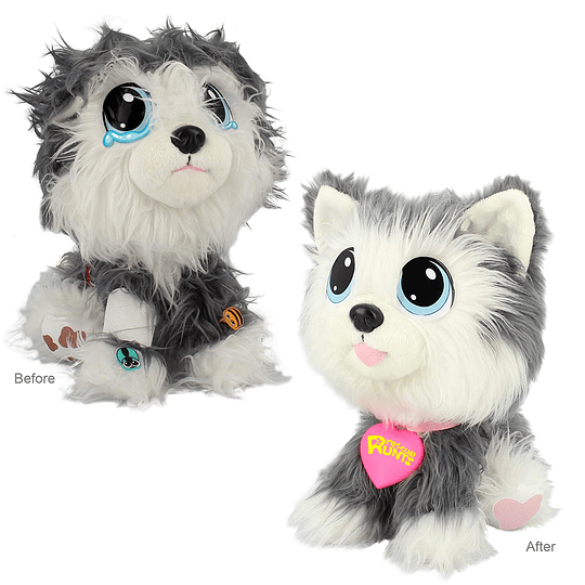 Rescue Runts Perro de peluche coleccionable Husky