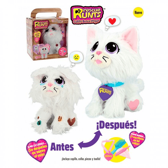  Rescue Runts Gatito Busca Hogar Bola de Nieve 