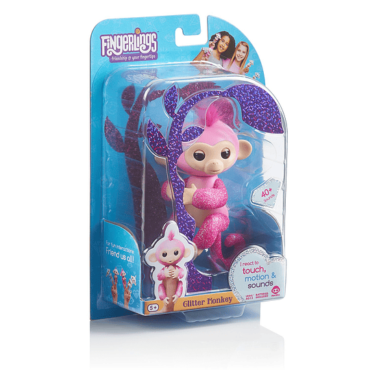 Fingerlings Glitter Monkey Rosa 
