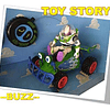 Par de Autos a Control Remoto Buzz Y Woody Toy Story