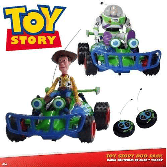Par de Autos a Control Remoto Buzz Y Woody Toy Story