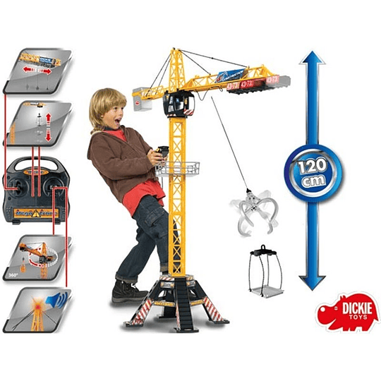 Mega Grúa de 1.20 cm por control Remoto Majorette 