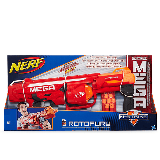 Nerf - Lanza Dardos Mega Rotofury (Hasbro)