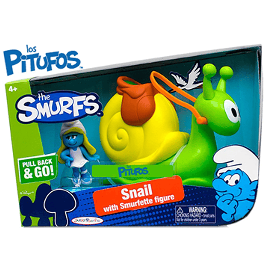 Pitufos - El Caracol con Figura de Pitufina (The Smurfs - Los Pitufos)