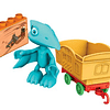 Megabloks- Dinosaurio Shiny con Vagoneta