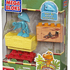 Megabloks- Dinosaurio Shiny con Vagoneta