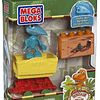 Megabloks- Dinosaurio Shiny con Vagoneta