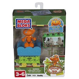 Mega bloks,  lego de tren y figura de Buddy