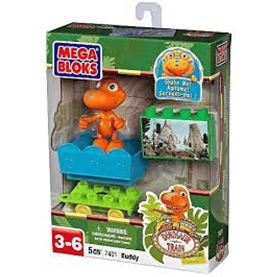 Mega bloks,  lego de tren y figura de Buddy