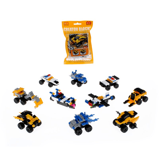 Mega Bloks - Legos  vehículos 3 a 4 en 1 - bloque de construcción.