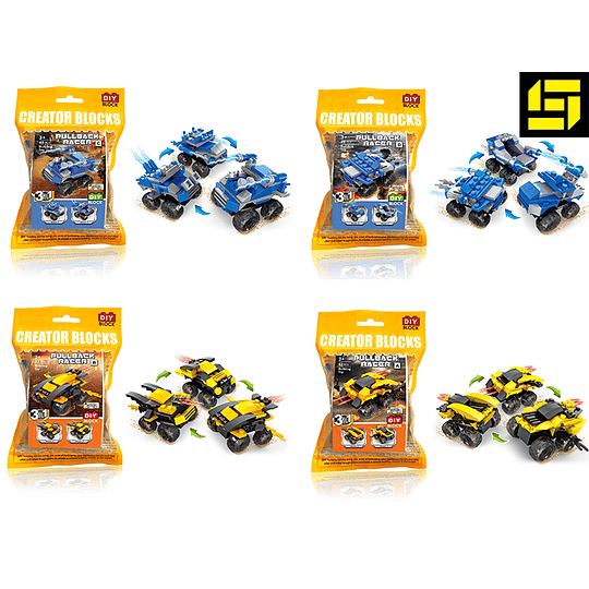 Mega Bloks - Legos  vehículos 3 a 4 en 1 - bloque de construcción.