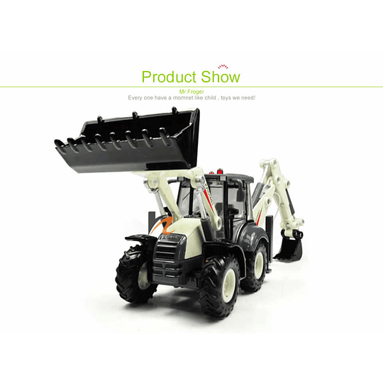 Retroexcavadora de Metal a Escala de Colección