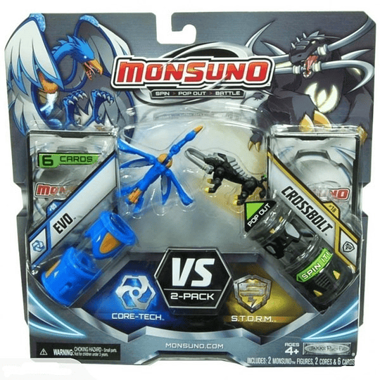 Monsuno Core Combat Wave 2 Evo y Crossbolt (paquete doble) 