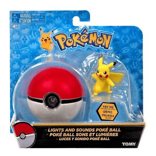 Pokebola Con Luz Y Sonidos Figura Pikachu