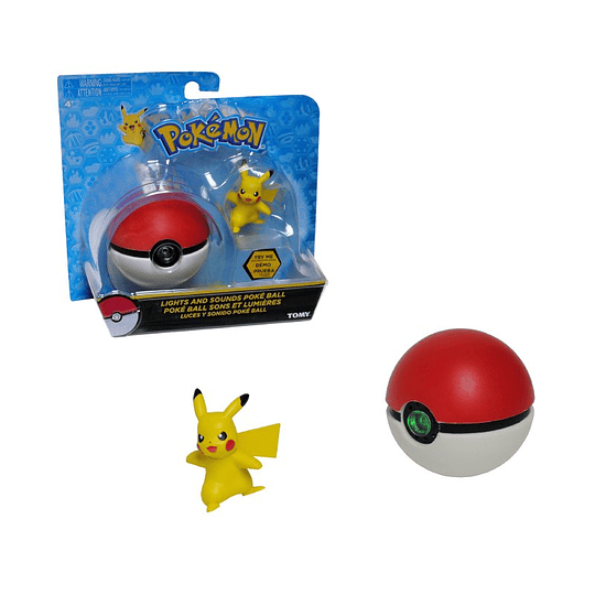 Pokebola Con Luz Y Sonidos Figura Pikachu
