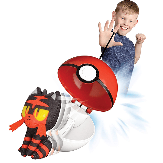 Pokémon Pop acción poké lanzador con lanzamiento mini-plush & Poke Ball