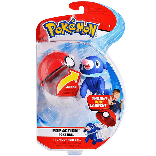 Pokémon Pop acción poké lanzador con lanzamiento mini-plush & Poke Ball