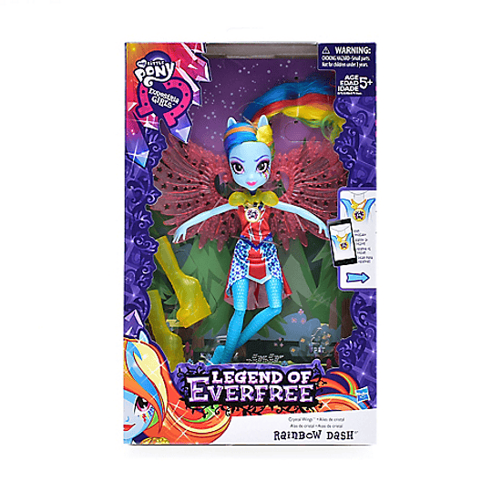 My Little Pony Muñeca Equestria Girls Everfree de Lujo con Alas Rainbow Dash