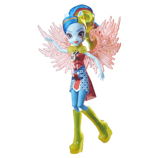 My Little Pony Muñeca Equestria Girls Everfree de Lujo con Alas Rainbow Dash