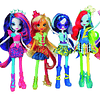 My Little Pony Toy Equestria Girls Fluttershy Deluxe Doll Neon Rainbow Rocks