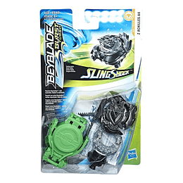Beyblade Burst Turbo Slingshock Z Achilles A4 Negro + Lanzador 