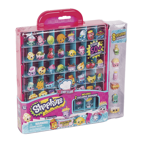 Shopkins Maletín con 8, para guardar 50  Giochi Preziosi