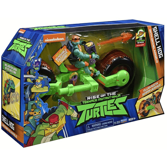 Tortugas Ninjas Miguel Angel - Moto mutantes vehículo con figura 