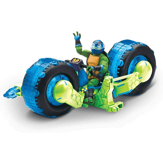 Tortugas Ninjas Leonardo - Moto mutantes vehículo con figura 